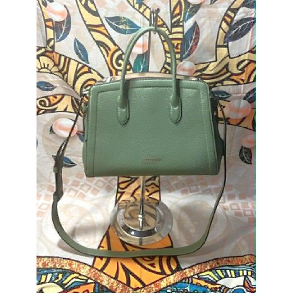 Kate Spade Knott Medium Pebbled Leather Satchel Bag - Romaine Green